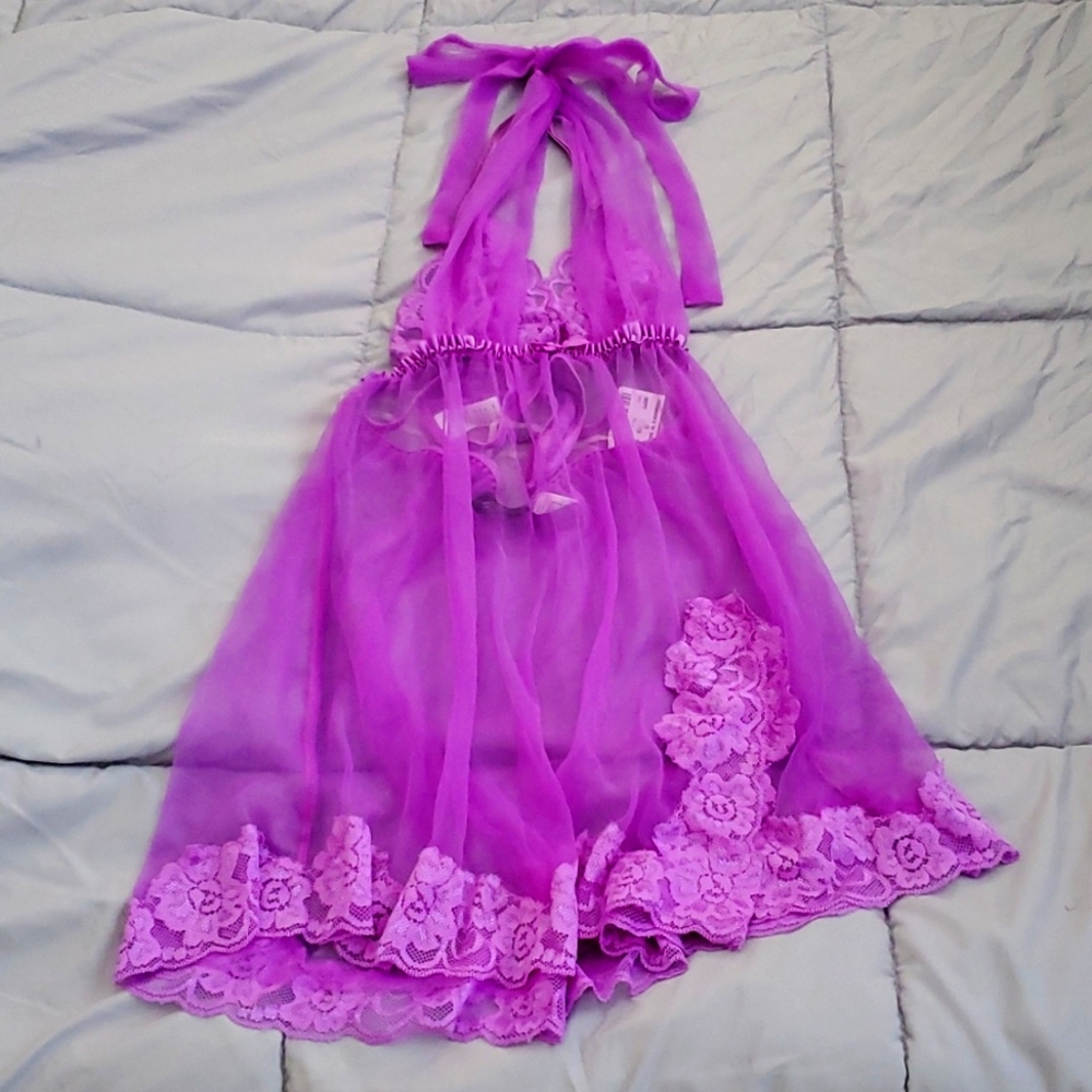Frederick's Purple Lingerie, X-Small, NWT
